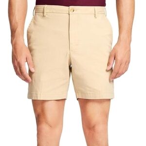 Izod Saltwater 7" Men's Flat Front Khaki Shorts